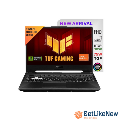 ASUS TUF Gaming A15, 15.6” FHD 144Hz, AMD Ryzen 5 7535HS, 16GB RAM, 512GB SSD, NVIDIA RTX 3050, Windows 11, Office 2021, Graphite Black, 2.3Kg - Model FA566NC-HN083WS