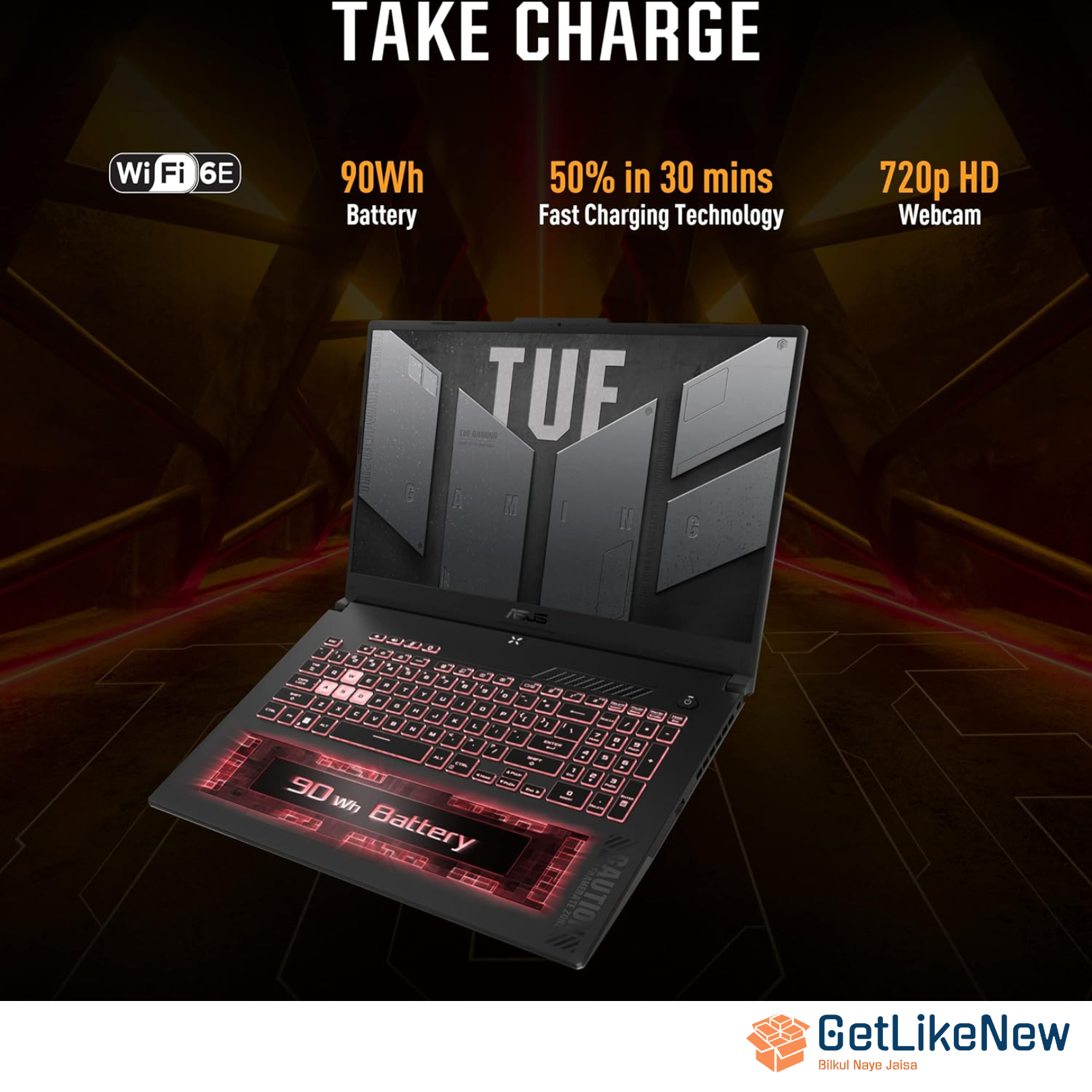 ASUS TUF Gaming F15 (2023), Intel Core i7-12700H 12th Gen, 15.6" FHD 144Hz, 8GB RTX 4060, Gaming Laptop (16GB/512GB SSD/Win 11/1-Zone RGB/Gray) FX507ZV-LP094W - Get Like New