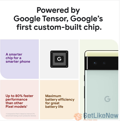 Google Pixel 6 (128GB, 8GB RAM) - 6.4-inch AMOLED, 50MP Dual Camera, 4614mAh Battery - Get Like New